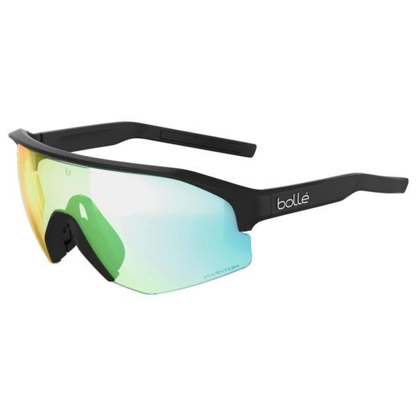 occhiali ciclismo LIGHTSHIFTER Black Matte Phantom Clear Green