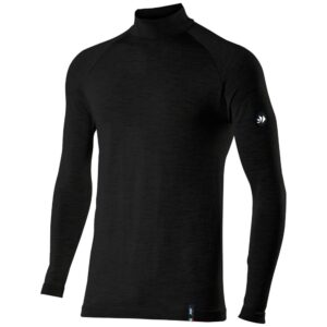 Maglia termica ciclismo lupetto maniche lunghe MERINOS WOOL Black