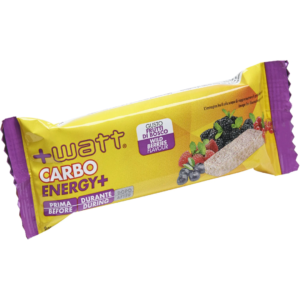 Barretta energetica CARBO ENERGY +watt GLUTEN FREE gusto frutti di bosco