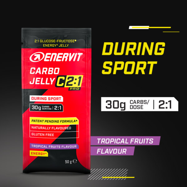 Gel energetico Carbo Jelly C2:1PRO Enervit Gusto Tropical Fruits - immagine 2