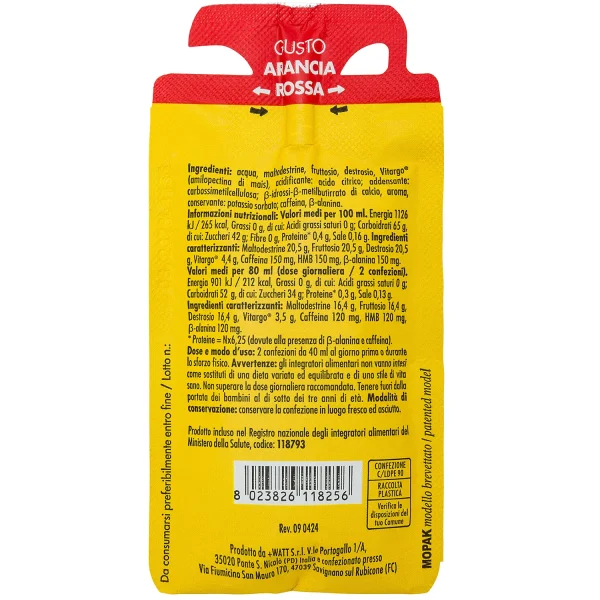 Gel energetico STAR GEL+ +watt gusto arancia rossa - immagine 2