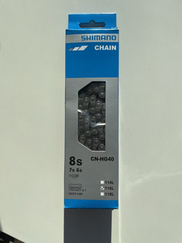 SHIMANO carena bici CN-HG40 8s 7s 6s HG HYPERGLIDE 116L quick-link - immagine 2